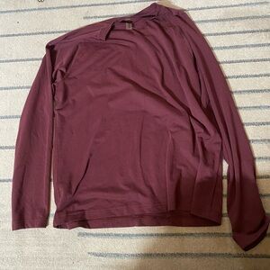 Men's Burgundy Long Sleeve Shirt